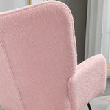 Soft Fleecey Rocking Wingback Chair - Pink