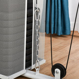 Multifunction Home Gym Weight Training Workout Station, White