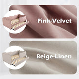 3ft Single Velvet Daybed with Pull-Out Trundle - Pink Upholstered Bed