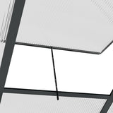 Polycarbonate Greenhouse 6x6ft, Walk-In with Slide Door & Window, Grey