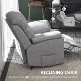 Power Lift Recliner Chair, Electric Lift with Remote Control, Linen Fabric, Grey