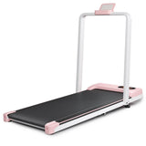 Folding Treadmill with Handrail – Adjustable Incline, 1–10 km/h Running Machine with LED Display & Phone Holder