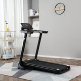 Folding Treadmill for Home, Motorised Running Machine w/ LCD Display, Black