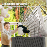 380L Outdoor Storage Box, Waterproof with Lockable Lid - Black