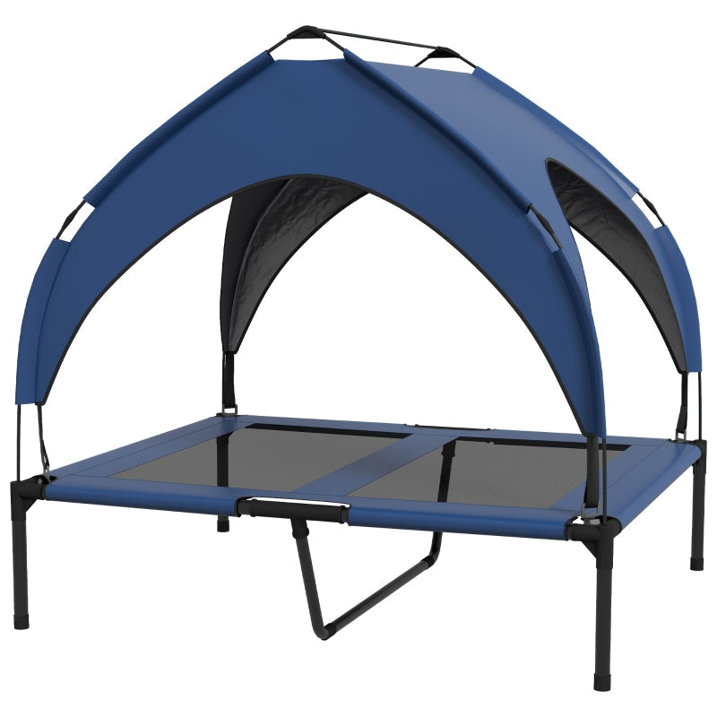 Cooling Raised Pet Bed, Washable Breathable Mesh, Dark Blue