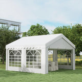 Marquee Party Tent, 4m x 4m Heavy Duty Galvanised Steel, White