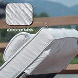 3 Piece Outdoor Rattan Sun Lounger Set with Side Table - Garden Sun Loungers