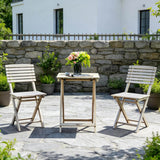 Wooden Outdoor Dining Set – Rectangular Table with Chairs for Garden, Patio or Balcony