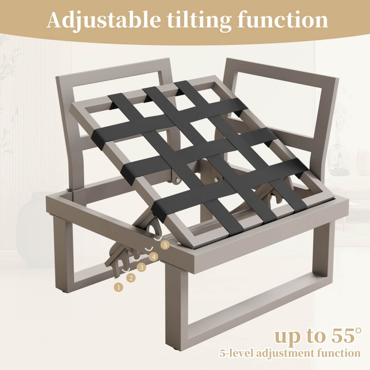 5–6 Seater Garden Lounge Set – 6-Piece Outdoor Patio Furniture with Adjustable Seating, Galvanised Iron Frame and 2 WPC Tables