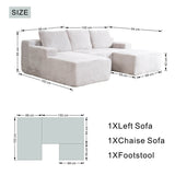 SOFTY Compressed Modular Sofa with Chaise & Ottoman