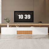 Modern TV Stand - Low Profile TV Unit with Projector Shelf & Storage, Contemporary Media Console for Living Room