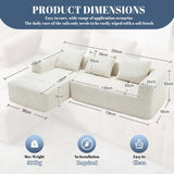 Oversized Cloud Sofa - Modular L Shape Sectional Sofa in Chenille Boucle