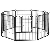 Puppy Playpen 8 Panels Heavy Duty, for Small and Medium Dogs, Black