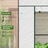 Walk-in Outdoor Greenhouse, PE Cover, White