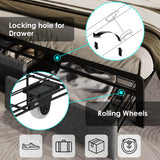 4FT6 Double Upholstered Storage Bed - LED Bed Frame with USB-C Charging & Storage Headboard