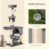 Cat Tree Multi-level Condo Tower with Toys & Scratching Posts