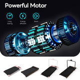 Folding Treadmill with Handrail – Adjustable Incline 1–10 km/h, Low Noise Running Machine for Home & Office with LED Display