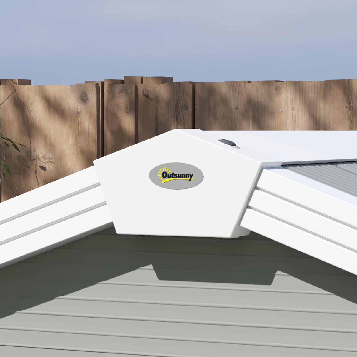 Aluminium Frame and Plastic Wall Shed, 7.9ft x 6.2ft with Foundation - Light Grey