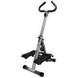 Stepper with Handle Hand Grip for Fitness Aerobic Exercise Grey