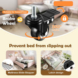 3ft Single Daybed with Pull-Out Bed – Velvet Sofa Bed, Metal Frame, Pink