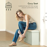 Elegant Ten Shoe Bench with Top Seat - Green