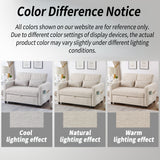 [Sofa Bed with Sleeping Function] Two-Seater Fold-Out Sofa, Pull-Out Design, Simple and Modern, Contemporary Style, Three-Level Adjustable Backrest, Breathable Cotton-Linen Fabric