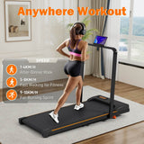 Folding Treadmill with Handrail – Adjustable Incline 1–10 km/h, Low Noise Running Machine for Home & Office with LED Display