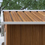 Metal Garden Storage Shed 6.5 x 3.5ft - Brown Wood Effect