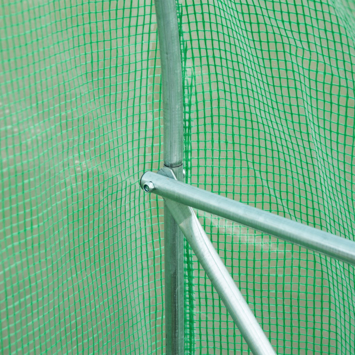 Walk-in Polytunnel Greenhouse with Zipped Roll-Up Door and 6 Mesh Windows, 3 x 2M