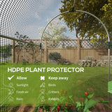 Fruit Cage, Plant Protection Tent Zipped Door, Galvanised Steel Black