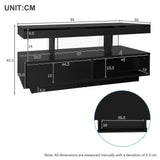 Coffee Table Push-Pull Storage Black Particle Board