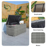 Small Outdoor Iron Frame Waterproof Rattan Storage Box - PA-3256S