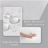 6-Seater Outdoor Fire Pit Dining Set – Rectangle Fire Pit Table for Garden and Patio