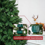 Realistic Full Green Artificial Christmas Tree - Lush PVC Xmas Tree for Indoor Home & Festive Decoration, 5ft/6ft/7ft