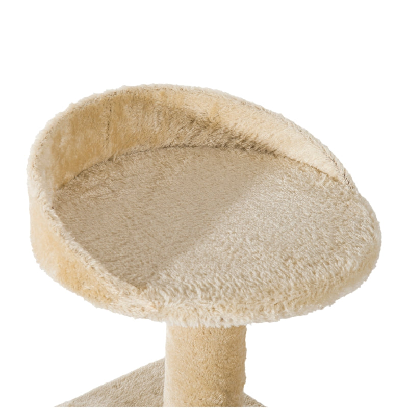 Cat Tree 100 cm Indoor Kitten Scratching Post Climbing Tower Beige