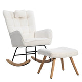 Rocking Recliner Chair - Padded Lounge Chair with Cushion for Living Room and Bedroom