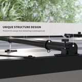 Metal Pergola with Retractable Roof, Magnetic Fixture, Sun Shade Canopy, Grey