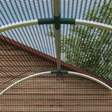 Fruit Cage, Plant Protection Tent Zipped Door, Galvanised Steel Black