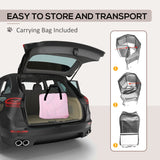 Portable Playpen, Pet Puppy Rabbit Guinea Pig Indoor & Outdoor, Pink