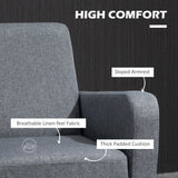 Modern Accent Chair, Occasional Chair, Rubber Wood Legs, Grey