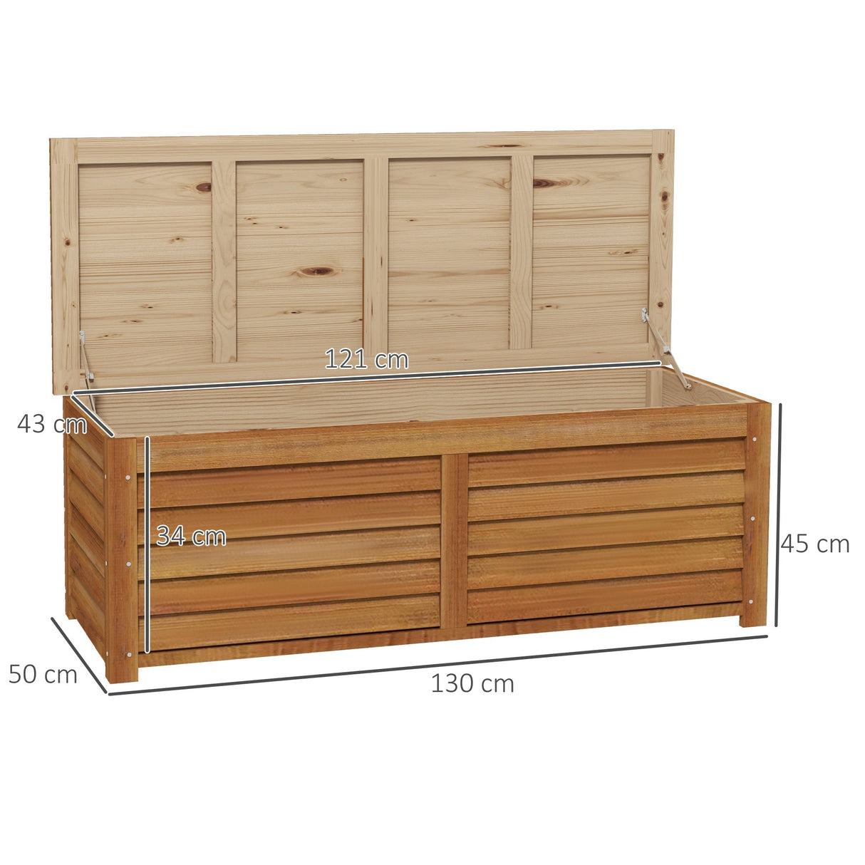 292L Outdoor Storage Box, Deck Box Garden Storage Container, Light Brown