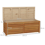 292L Outdoor Storage Box, Deck Box Garden Storage Container, Light Brown