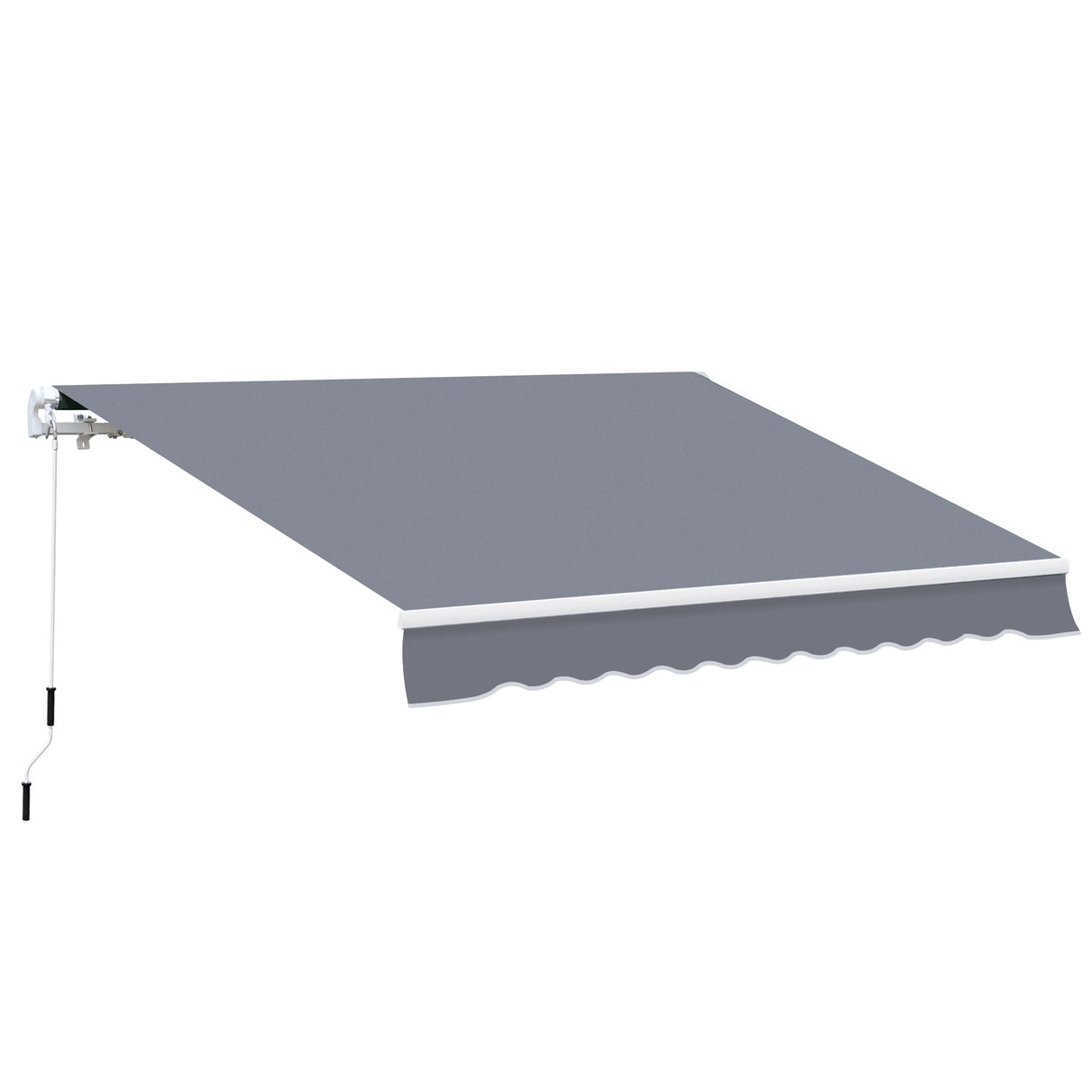 Manual Retractable Awning 4m x 3m - Grey