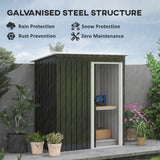 Garden Storage Shed with Sliding Door and Sloped Roof, 5 x 3ft, Black
