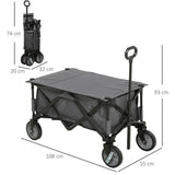 Folding Garden Trolley – Collapsible Camping Wagon, Outdoor Utility Cart