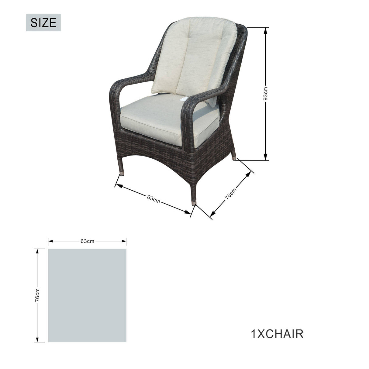 Parma 4-Seat Outdoor Fire Pit Set - Square Fire Pit Table (PAG-1104+009-BR)