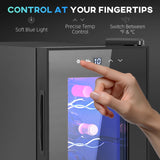 Six Bottle Countertop Wine Fridge with 8-18?? Temperature - Black