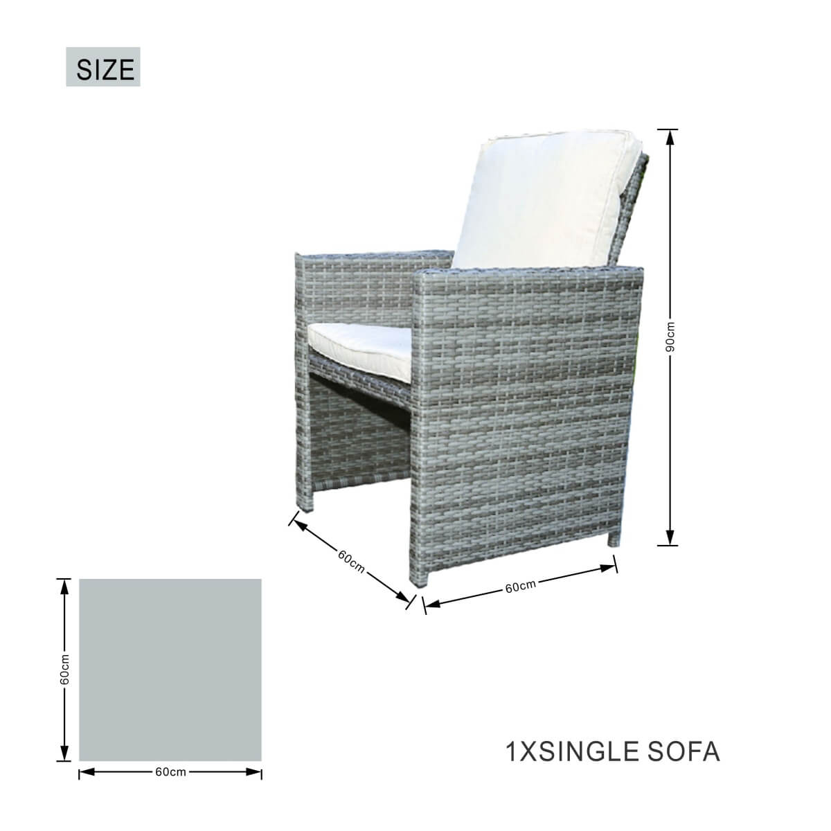 8 Seater Aluminium Rattan Dining Set – Outdoor Garden Table with 4 Chairs and 4 Footstools