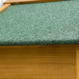 Wooden Garden Storage Shed, Utility Cabinet with 3 Shelves and 2 Doors, Natural Wood