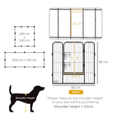 Puppy Playpen 12 Panels Heavy Duty, for Small Dogs, Indoor Outdoor Use - Silver